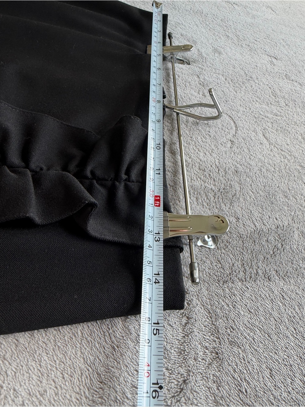 Express Black Pencil Skirt with Side Ruffle & Front Slit - Picture 4 of 5